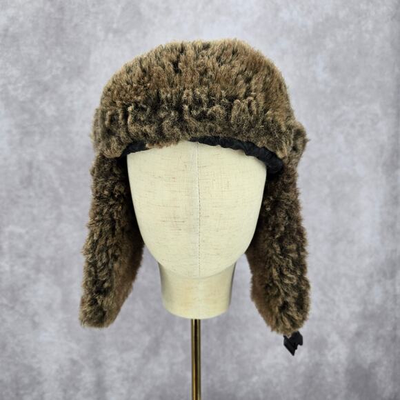 Mudd Black‎ Aviator Trapper Fux Houndstooth Earmuff Buckle Pilot Cap Bucket Hat main image 4